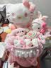 AWHAHelloKitty玩偶花束库洛米卡通毛绒玩偶花束生日礼物送女朋友 公主风hellokitty玩偶花束+礼袋灯串 实拍图
