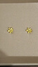六福珠宝 黄金耳钉栀子花足金耳环520礼物女 计价G01G0027DS 约1.00克 实拍图