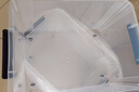 禧天龙塑料衣物收纳箱玩具整理箱车载储物箱55L 透明 3个装 带轮 实拍图