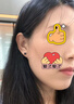 莞晗999足银四叶草耳钉女银耳环玛瑙耳饰七夕情人节生日礼物送女友 小号耳钉【999足银·黑玛瑙】 实拍图