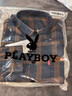 花花公子（PLAYBOY）长袖衬衫男宽松春秋季潮流格子衬衫男士休闲衬衣外套 黄色 XL 实拍图