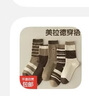 袜子女秋冬款美拉德中筒堆堆袜条纹防臭吸汗秋季袜子长筒袜勃肯鞋 美拉德色系【1双】试用专享 均码 实拍图