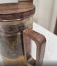 天喜（TIANXI）观山茶水分离杯玻璃高颜值办公室泡茶杯子耐高温过滤喝水茶道杯 【观山泡茶杯】青灰木把-500ml 实拍图