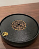 金镶玉 茶盘圆形储水家用功夫茶具干泡茶台托盘 陶瓷双圆25*5cm 实拍图