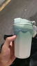 卡罗特保温杯陶瓷覆层内胆咖啡杯随行吸管水杯女不锈钢保冷杯子男400ml 实拍图