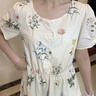茵曼（INMAN）夏季植物碎花印花全棉女装圆领连衣裙百搭裙子 杏色-连衣裙 S 实拍图