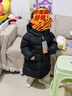 保姆鹅  【风墙】儿童羽绒服宝宝中长款护脸加厚外套保暖童装[NG2664] 炭黑 110 实拍图
