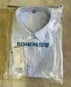 罗蒙（ROMON）纯色商务职业正装男士白衬衫工装男装短袖衬衣男CS72蓝色5XL 实拍图