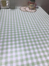 颖爵 餐桌布欧式防水防油防烫免洗台布PVC桌布网红茶几布艺小清新圆桌 加厚-绿色格子 120x120正方形圆形桌适用 实拍图