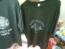 百鹊亭（BAIQUETING）两件装】短袖T恤男夏季印花宽松衣服五分袖ins港风青少年圆领t恤 地球 深灰+冰山 黑色 3XL【 建议150-170斤】 实拍图