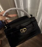 CHARLES&KEITH鳄鱼纹凯莉包手提斜挎婚包包女包生日520礼物CK2-50270880-1 Black黑色 S 实拍图