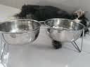 DALYKATE德国品牌猫碗狗碗狗狗食盆宠物用品不锈钢双碗喝水碗增高架防打翻 304食品级不锈钢--小号碗+小号碗 【耐腐蚀 不易锈】 实拍图