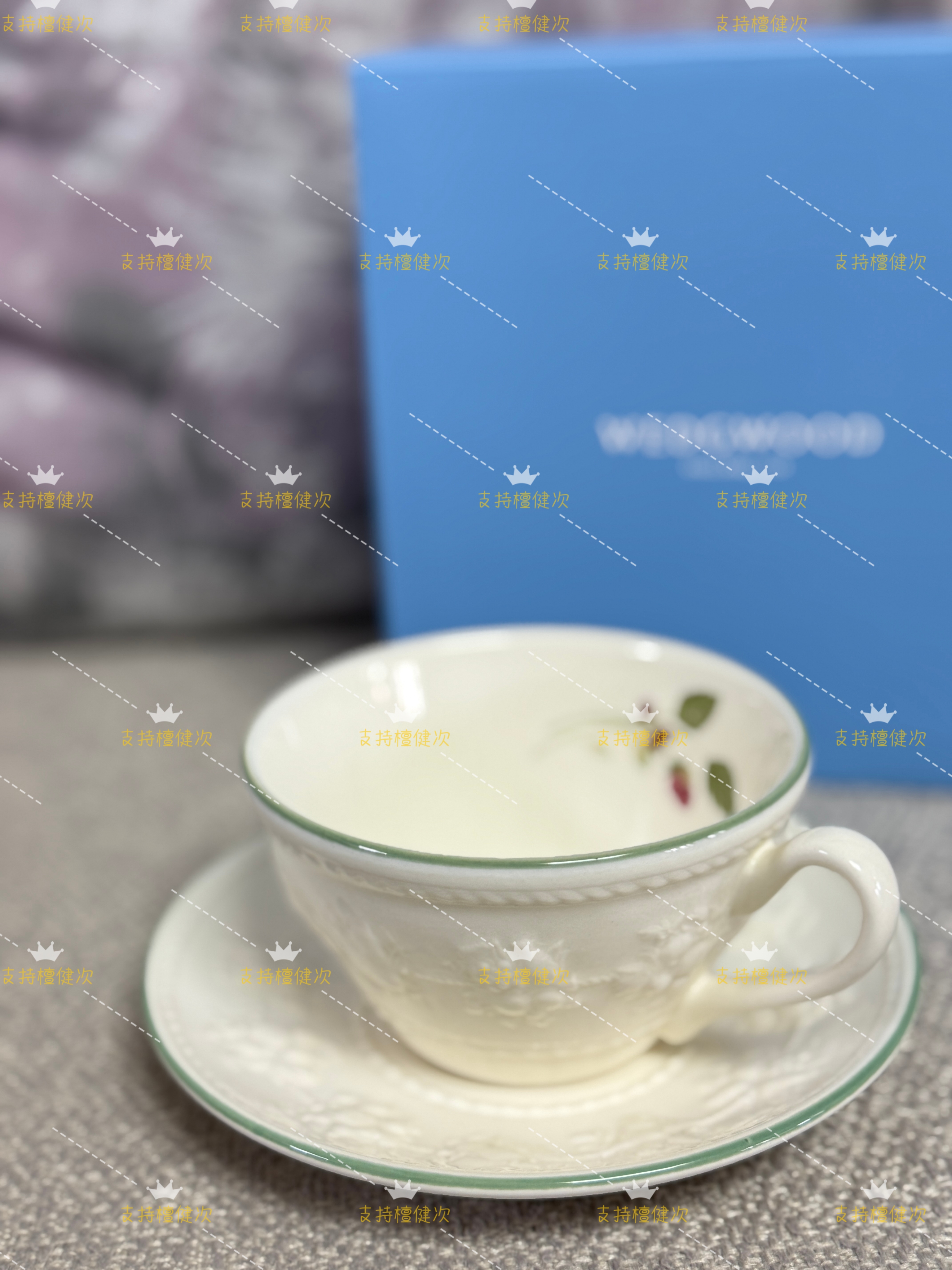 Wedgwood欢愉假日咖啡杯碟陶瓷茶杯碟高颜值杯碟情侣杯 欢愉假日树莓杯碟1个 实拍图