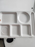 今万福 商用特厚密胺餐盘六格仿瓷 分格饭盘快餐盒打菜盘 白色 实拍图