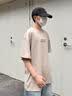 BINLIKE短袖t恤男士简约日系百搭字母圆领体恤夏季半袖美式重磅纯棉t恤 实拍图