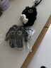 Murcia可爱呆萌抱小鱼大眼黑猫挂件毛绒玩偶情侣包挂件创意小黑猫钥匙扣 实拍图