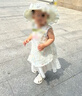 La Chapelle拉夏贝尔女童连衣裙2026新品洋气儿童夏装公主裙宝宝夏季无袖裙子 米色 送帽子 105 建议身高91-105cm 实拍图