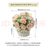 吕姆克仿真花束摆件假花盆栽花盆陶瓷仿真玫瑰清新蓝色套装家居装饰5593 实拍图