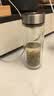 希诺抗菌玻璃杯双层防烫办公车载水杯男高档泡茶杯子XN-9303 360mL 实拍图