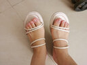啄木鸟凉鞋女仙女风2022夏季新款外穿韩版百搭网红学生女士平底罗马凉拖 米白色升级版 38 实拍图
