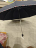 天堂伞 加大雨伞三折 晴雨两用商务伞经典格纹10骨大雨伞男女 藏青 实拍图