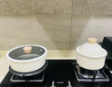 kims cook韩国二代小白锅平底不粘锅套装白月光陶瓷煎锅汤锅手柄可拆卸锅具 白月光标配版 24cm 实拍图