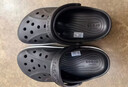 卡骆驰（CROCS）贝雅卡骆班洞洞鞋轻便耐磨一脚蹬休闲鞋女鞋时尚沙滩鞋|205089 黑色/白色-066 40 (250mm) 实拍图