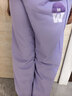 巴布豆（BOBDOG）女童夏季裤子儿童2026年新款洋气速干防蚊裤女大童夏装 灰+紫130 实拍图