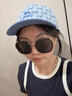 CinvaiKrose小c&k太阳镜女士夏季2026新款大框墨镜女生防晒户外开车旅行眼镜 亮黑色Black【眼镜盒三件套】 实拍图