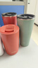 膳魔师（THERMOS）咖啡杯男女办公高颜值日系简约杯子情侣水杯学生杯子TCDP 赪霞【304+涂层内胆】 415ml 实拍图