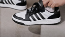 adidas ENTRAP美式校园风运动少年感复古篮球风板鞋男女阿迪达斯   白色/黑色   40.5 实拍图