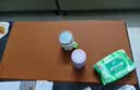 京东京造800*400mm超大双料桌垫鼠标垫 加长大号办公游戏电竞电脑桌垫 皮革触感天然橡木 防水耐磨 茶色 实拍图