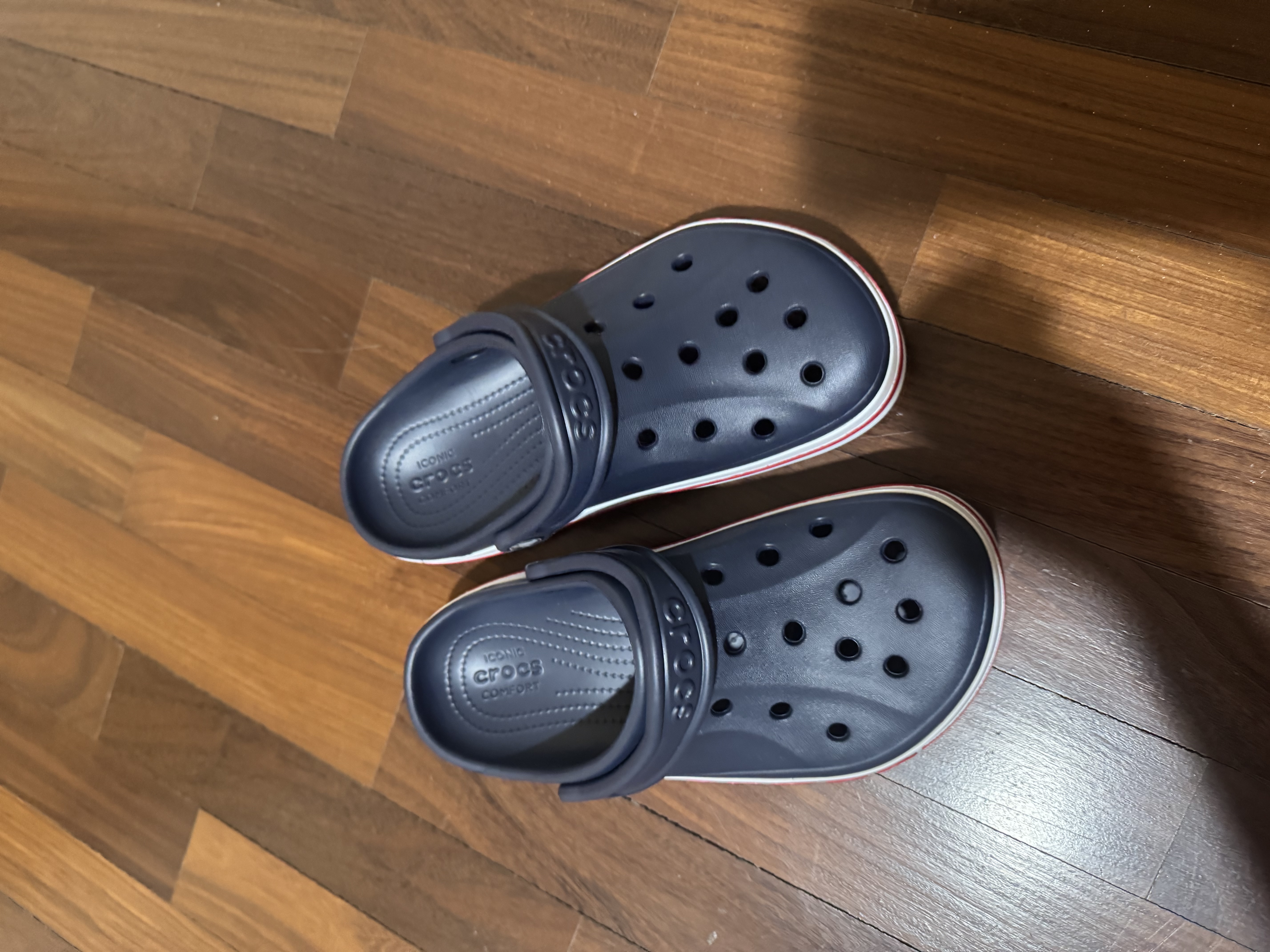 卡骆驰（CROCS）贝雅卡骆班洞洞鞋|205089 深蓝/辣椒红-4CC   37 /38(230mm)   实拍图