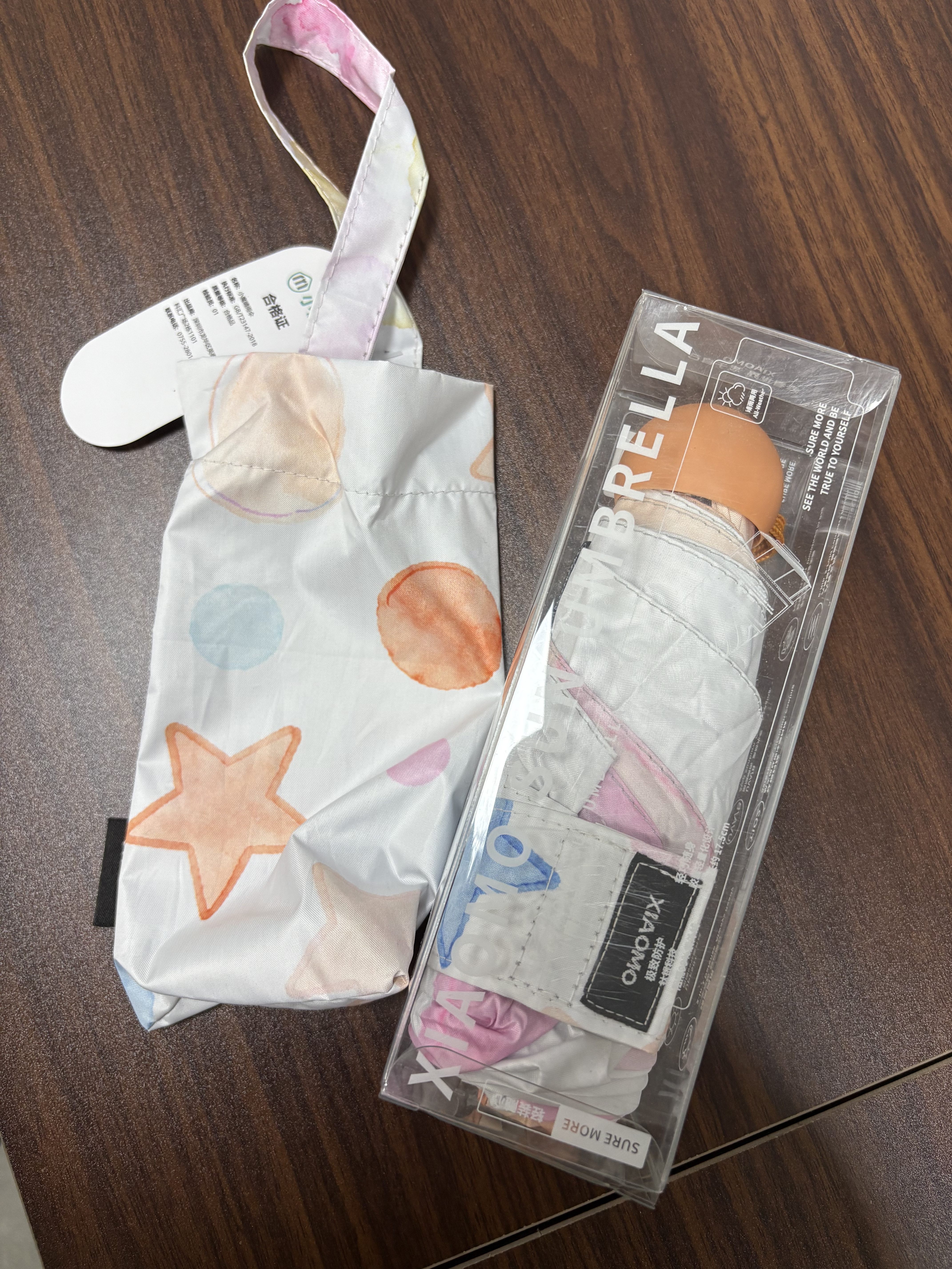 小魔太阳伞遮阳伞小巧便携五折防晒防紫外线晴雨两用折叠伞黑胶防晒 实拍图