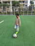 回力童鞋儿童足球鞋2026春季新款男童碎钉软底防滑训练鞋学生运动鞋 荧光绿 34 内长约22.5cm 实拍图