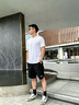 李宁（LI-NING）速干运动套装男夏季新款冰丝男士t恤短袖短裤跑步健身上衣运动服 白色【速干｜多处透气网孔 清爽不闷汗】 L 实拍图