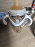 A 2翻盖ppsu奶瓶6个月以上一岁以上学饮重力球吸管学饮杯宽口径300ml 300ml珍珠灰咬吸水嘴直饮吸管（12月+） 晒单实拍图