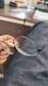 依视路（ESSILOR） 新款商务男镜架时尚镜框女配依视路镜片近视定制眼镜网上配镜 钛金属-4023BK-黑色 镜框+依视路膜岩高清1.60现片 实拍图