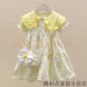 G.duck小黄鸭儿童夏季洋气连衣裙女童碎花裙新款夏装小女孩公主裙子 黄色带包包 90 cm 实拍图