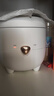 美的（Midea）小电饭煲迷你微压小型家用电饭煲1-2人用电饭锅小电锅宿舍用老式多功能煲汤煮饭煮粥不粘内胆 【可爱小白煲】不沾内胆 1.2L 一键操作 实拍图
