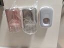 ecoco牙刷杯置物架 免打孔漱口杯牙刷架壁挂式浴室卫生间洗漱置物架 情侣双杯+挤牙膏器（灰色） 实拍图
