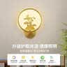 大观园（DGY）新中式全铜壁灯轻奢简约现代灯具楼梯过道卧室床头灯梅兰竹菊488O 小鹿左-铜本色20CM三色15W全光谱 实拍图