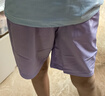 361°儿童短裤夏季男女童3-12岁透气运动裤梭织五分裤 紫 130 实拍图