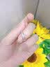 MZMZ蒹葭白露情侣戒指PT950铂金对戒男女款求订婚国庆节生日礼送女友 次日达-轻贵【闭口/活口刻字】拍此&备注下单 免费刻字（闭口/活口均有） 实拍图