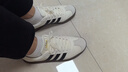 adidas「T头鞋」VL COURT复古休闲板鞋德训鞋男女阿迪达斯轻运动   汉玉白/黑色/树脂黄   43 实拍图