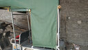电动三轮车车棚遮阳棚挡雨蓬方管折叠全封闭三轮车棚篷雨棚 军绿色 车厢长度110*宽度80 实拍图