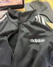 adidas休闲舒适三条纹立领夹克外套男装秋季阿迪达斯官方轻运动   黑色/白（推荐选大一码）   L 实拍图
