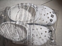 卡骆驰（CROCS）贝雅卡骆班洞洞鞋轻便耐磨一脚蹬休闲鞋女鞋时尚沙滩鞋|205089 白/深蓝-126 44 (280mm) 实拍图