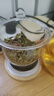 美斯尼 茶杯玻璃茶水分离杯子茶具竹盖带把手加厚耐热男女士玻璃泡茶杯 透明把 450毫升 实拍图