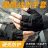 骑兵连Cavalry运动手套半指战术训练军迷户外短指手套健身动感单车手套防滑耐磨骑行装备 黑色 实拍图